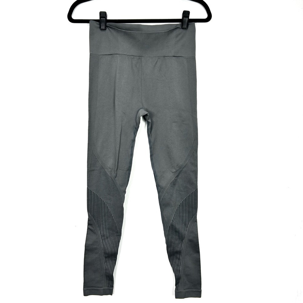 ZYIA black and grey high waisted athletic leggings U8